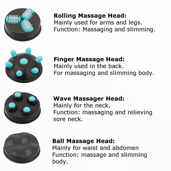 Anti Cellulite Massager 4 I 1 Infrarød Elektrisk Krop Slankende Afslappende Muskel 3D Roller Massager