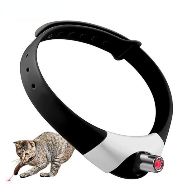 El Smart Roligt halsband för Kattunge, Bärbart Automatisk Katt Leksaker,USB Uppladdningsbart Katt Laser halsband