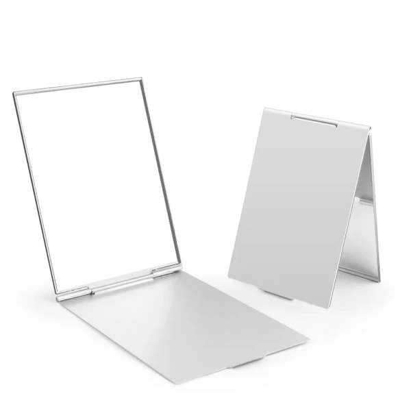 Aluminium fällbar spegel ficka mini portabel smink speglar