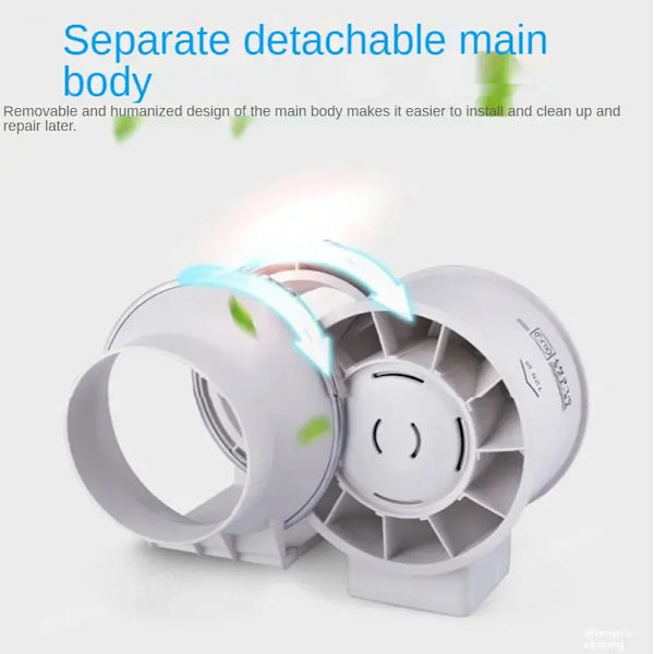6-tommer Udstødning ventilator køkken rør kanal ventilator