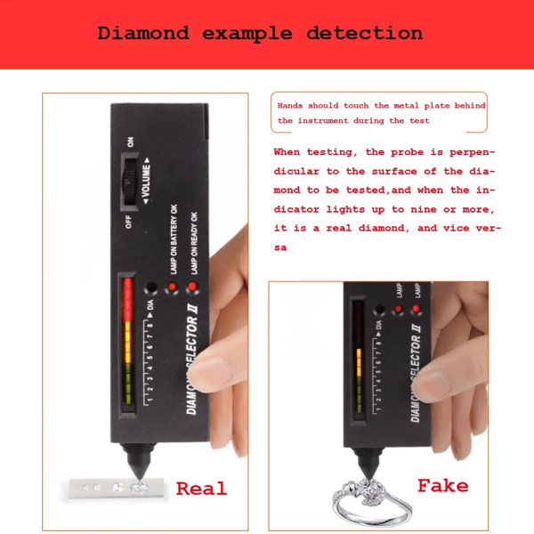 Handhållen Diamond Tester Moissanite Tester True Och False Diamond Tester