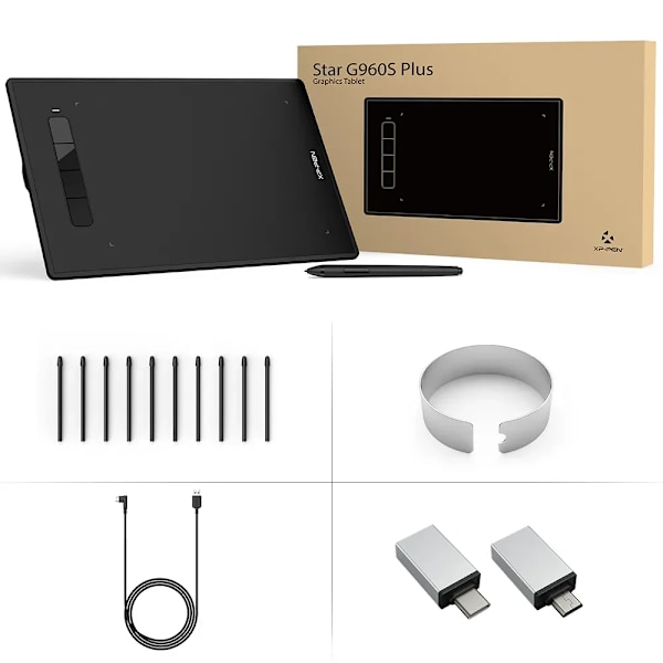 Piirustus tabletti grafiikka StarG960S Plus 9x6 tuumainen kynä tabletti