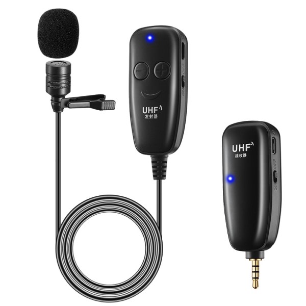 Lavalier Lapel Langaton mikrofoni Real Time Tallennus Vlog Mic Youtube Live haastattelu