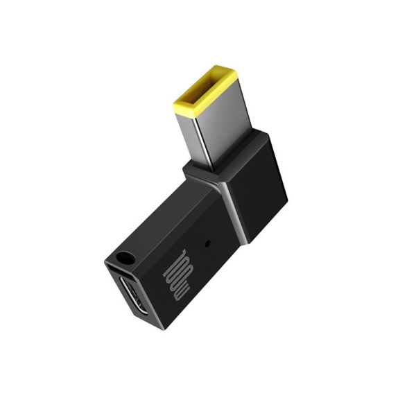 FONKEN PD 100W USB Typ C hona till DC hane adapter för Lenovo Thinkpad USB-C snabb laddning kabel omvandlare fyrkantigt PD kontakt