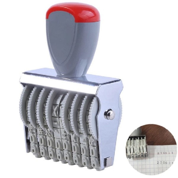 Hjul Ruller 8 cifre Nummerering Stempel Trolley Dato Scrapbooking Rullende Ord Dato Stempler