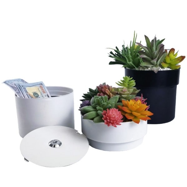 Blomma kruka Dold Safe Lås Låda Överraskning Hemlighet Gömställe Växt Stash Göm Pengar, Nycklar, Smycken Arrangör