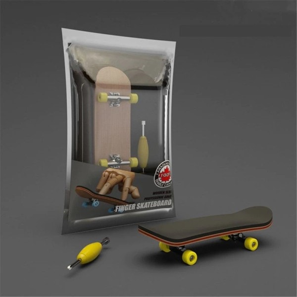 Finger Skateboard Trä Gingerboard Leksak Professionell Stentar Fingrar Skate Set