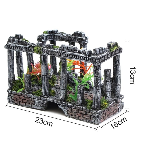 Kunstig Verden Fiske Tank Gamle romerske Søjle ruiner Europæisk Slot Ornament Til Akvarium Dekorationer