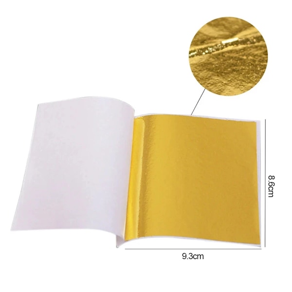 200 ark imitation guld silver folie papper blad förgyllning gör-det-själv konst hantverk papper