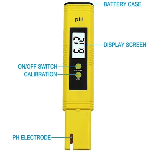 PH Meter 0,01 Hög Precision för Vatten Kvalitet Tester med 0-14 Mätning Räckvidd