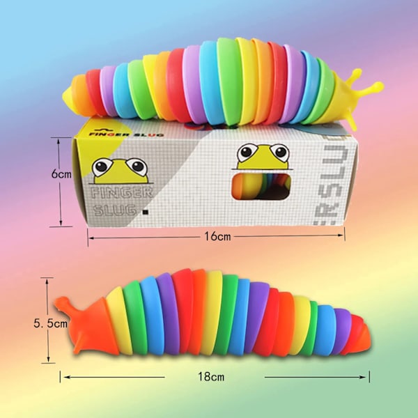 18cm Fidget Slug Dekompression Leksak Söt Caterpillar Shape Decompressor Kontor Bord Leksak Sensory Toy