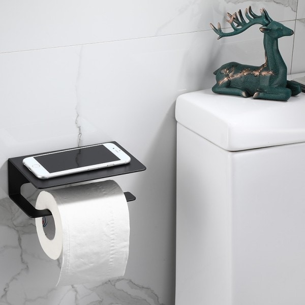 Itsestään liimautuva WC paperi rulla pidike puhelin hylly WC pyyhkeet säilytys järjestäjä kylpyhuone tarvikkeet