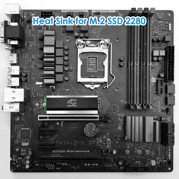 M.2 SSD NVMe jäähdytin jäähdytin 2280 solid state kiintolevy levy jäähdytin
