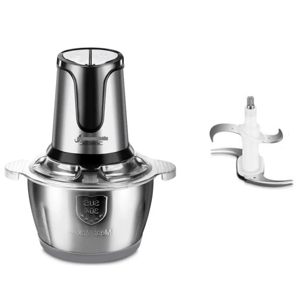 500W Rostfritt Elektrisk  Hackare Kött Kvarn Kvarn Baby Mat Processor  2 Speed  2L Kapacitet