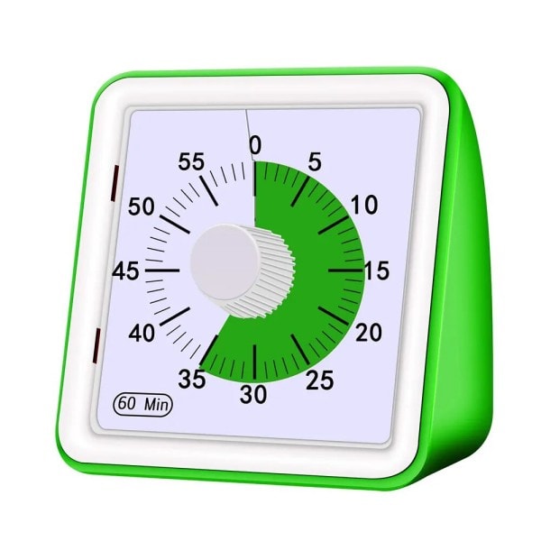 60 Minuter Tyst Visuell Analog Elev Klassrum Kök Timer Nedräkning Matlagning Management Verktyg
