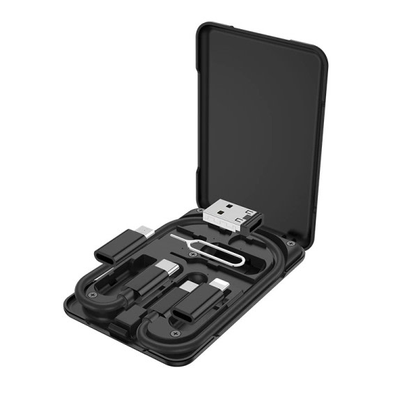 6 i 1 Multifunksjonell Telefon Lade kabel Kit For iPhone 14 13 12 Pro Max Micro USB Kabel Type C Adapter Rask lader