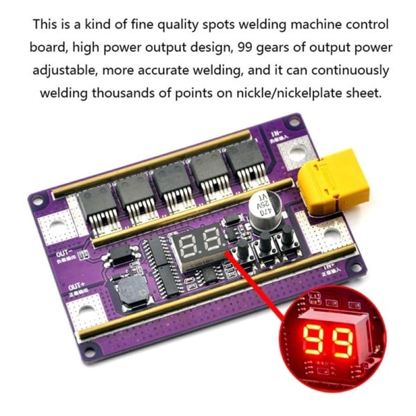 99 Gears Of Power Justerbar Mini Spots Welding Machine Control Bord