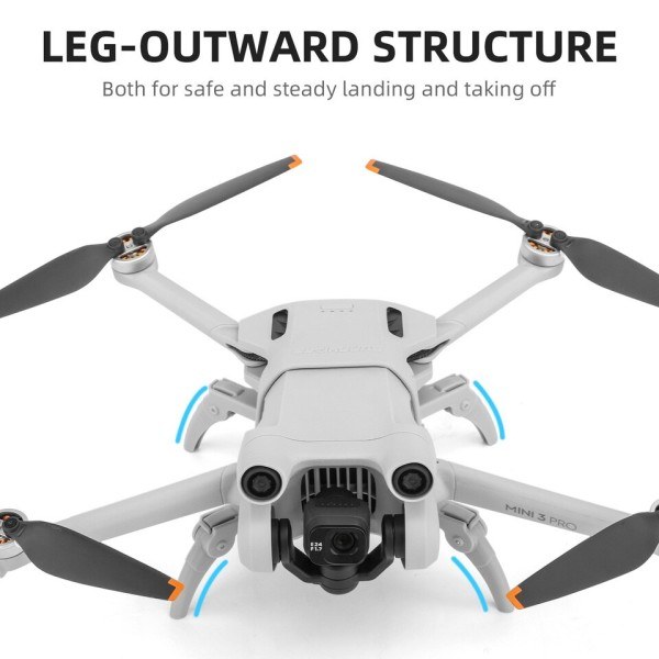 Sammenleggbart Landingsutstyr for DJI Mini 3 Pro Extensions Forhøyede gir Støtte Bein Beskytter Stativ for DJI Mini 3 Pro
