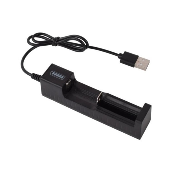 Universal 1 Slot Batteri USB lader Adapter LED Smart Lading for Oppladbare Batterier Li-ion 18650 26650 14500 lader