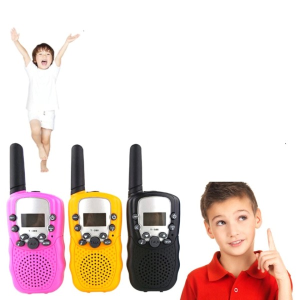 T388 UHF Two Way Radio Portable Handheld Children's Walkie Talkie med innebygd led lykt