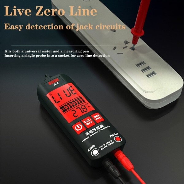 1st Helt Automatisk Intelligent Brännsäker Elektrisk Penna Noll Fire Linje Identifiering Linje Spänning Detektion Universal Mätare