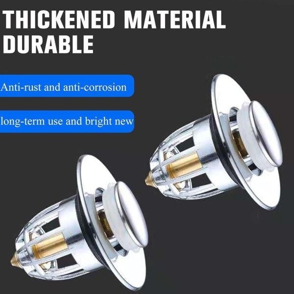 Badrum Handfat Plug Propp Tvättställ Kärna Bounce Up Avlopp Filter Dusch Hänk Filter Plug Kök Badkar Kopp
