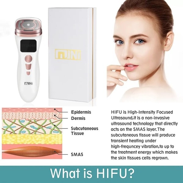 Mini HIFU Maskine Ultralyd Maskine RF Fadiofrecuencia EMS Microcurrent Lift Firm Opstramning Hud Rynke Hudpleje