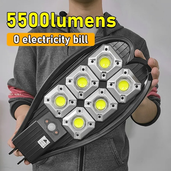 Sol Lys Udendørs Kraftfuld Solar Lys Bevægelse Sensor Solar Lamper Vandtætte Solar Have Lys Gade Gard Lys