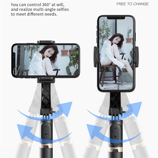 Mobil Video stabilisator Bluetooth selfie stick stativ Gimbal Stabilisator For smarttelefon Live vertikal opptak brakett