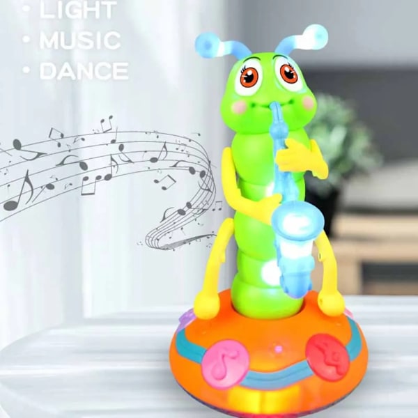 Kul Musik Larv Leksaks Interaktiv Sång Twist Maskar Barn's Ljus Musik Larv