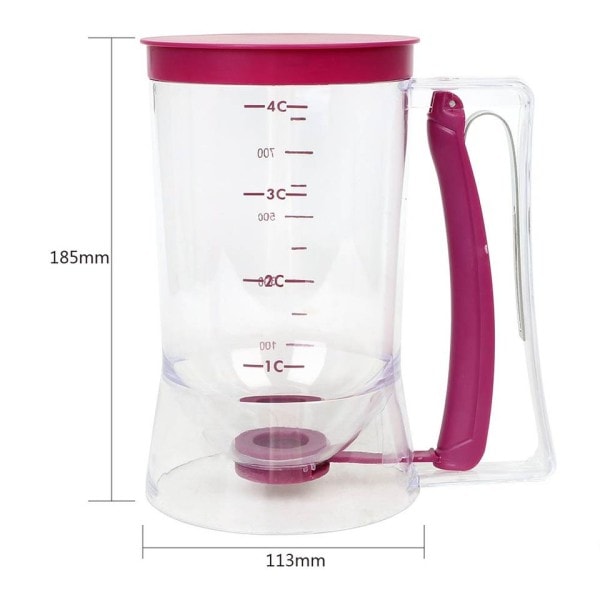 900 ml kage dej dej dispenser bage værktøj cupcake tragt dej dispenser ventil målekop