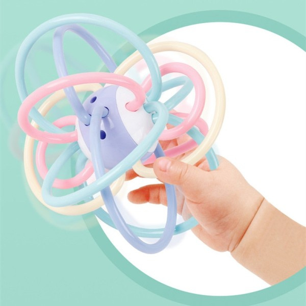 Baby leksaker silikon nyfödd taktil sinnen leksaker bitring boll skaller leksak träning touch hand grepp för spädbarn leksaker