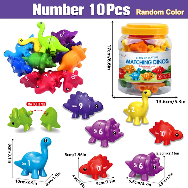 ABC dinosaurie alfabet matcha spel med versaler gemener montessori lärande leksaker
