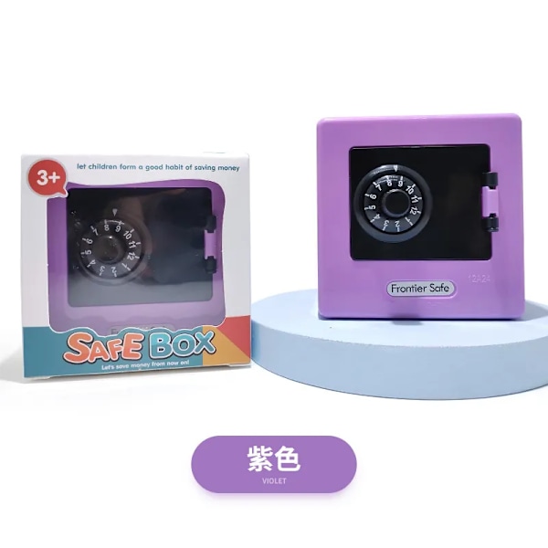 Mini Safe Piggy Indlån Bank Husstand Seddel Lås Adgangskode Penge Kasse