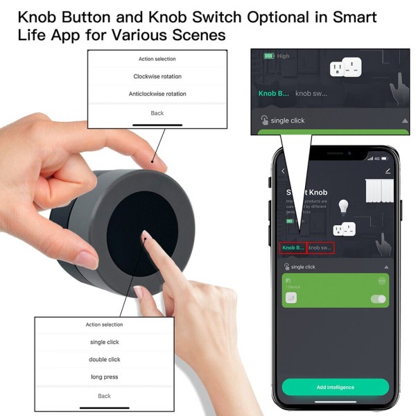 Smart knott bryter trådløs scene bryter knapp kontroller batteri drevet automatisering scenario smart liv app