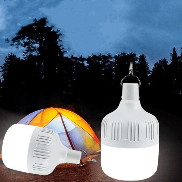 USB Genopladelig LED Nødlys Lys Hus Udendørs Bærbare Lanterner  Nødlys Lampe Pære