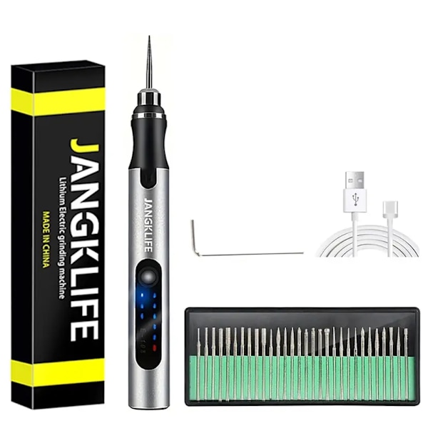 USB Trådløs Rotary Værktøj Kit Træbearbejdning Gravering Pen DIY Til smykker
