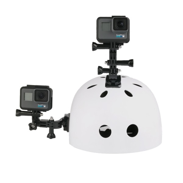 Fram Sida Hjälm Tillbehör Set J-formad Spänne Base Stöd Fäste för GoPro Hero 10 9 8 7 6 5 4 Xiaomi