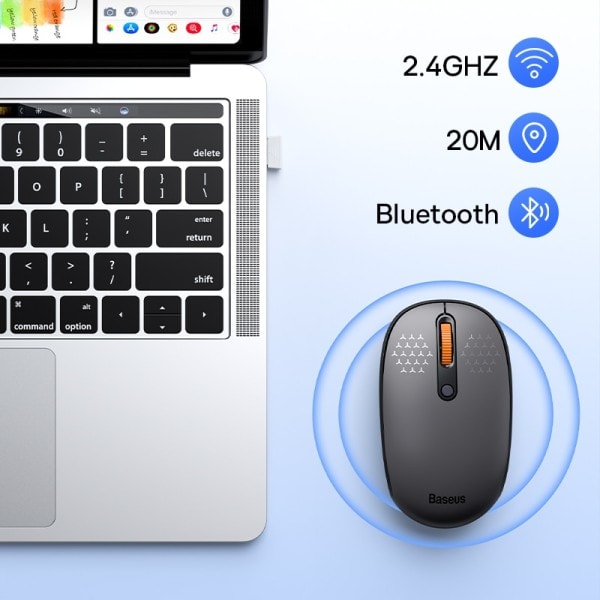 Bluetooth Trådløs Computer Tastatur og Mus Combo med 2,4GHz USB Nano modtager