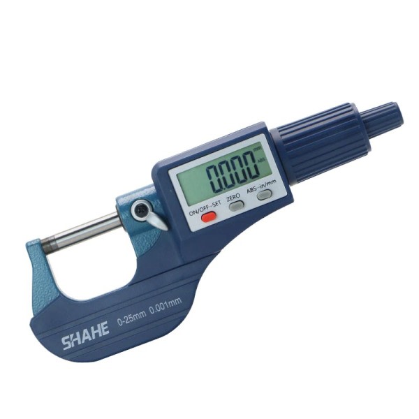 Micron Digital utsida Mikrometer Elektronisk mikrometer mätare 0,001 mm digitala verktyg ok