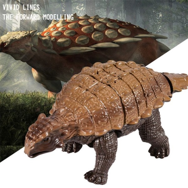 Elektrisk Dinosaurie Leksaker Fjärrkontroll Ankylosaurus Moving Promenad Simulering Djur Modell