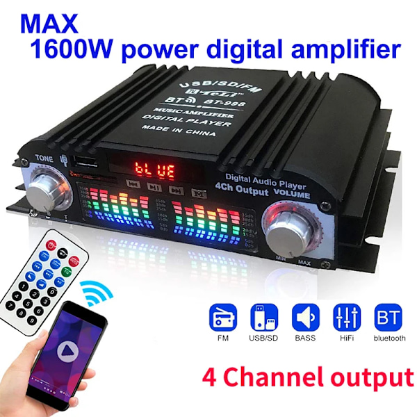 1600W Peak Power HiFi Lyd Forstærker