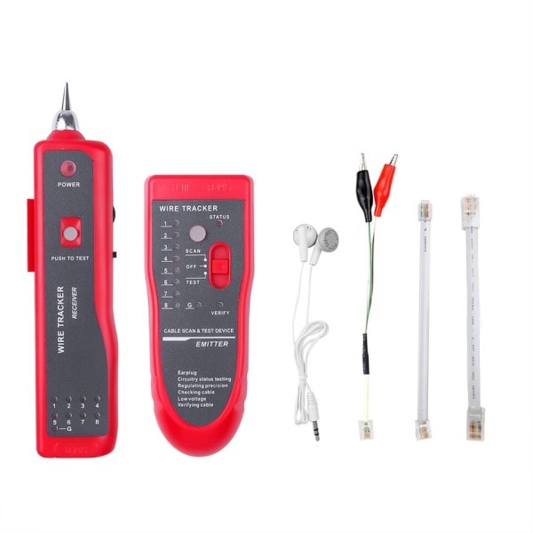 Ethernet LAN Netværk Kabel Tester RJ11 RJ45 Cat5 Cat6 Telefon Wire Tracker Tracer Toner
