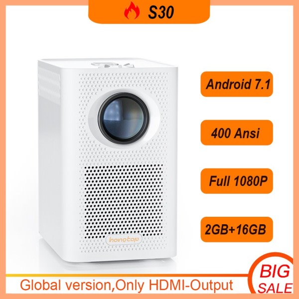S Portable 1080P Home Theater Video LED Bluetooth Mini Projector Android 10.0  Projector