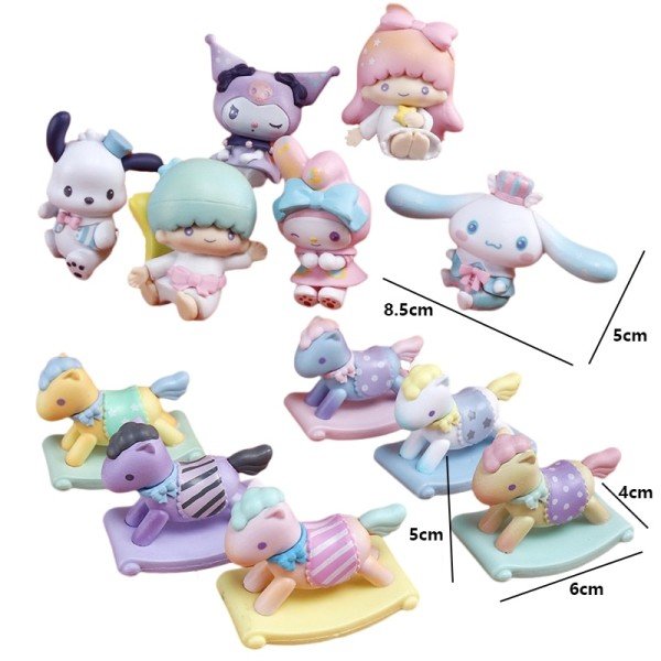 8kpl Sanrio Anime  toiminta figuuri malli nuket lelulle