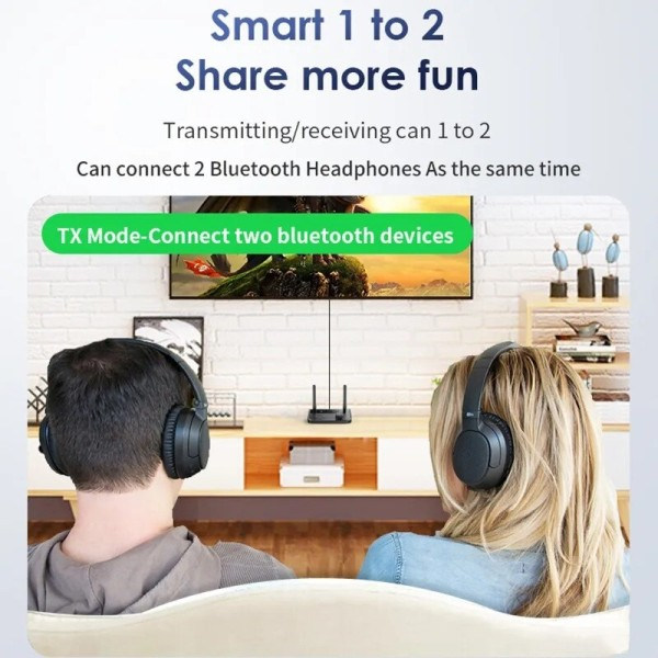 2 In 1 Bluetooth 5.3 Audio vastaanotin lähetin 3.5mm Aux Jack RCA Stereo Musiikki Langaton sovitin