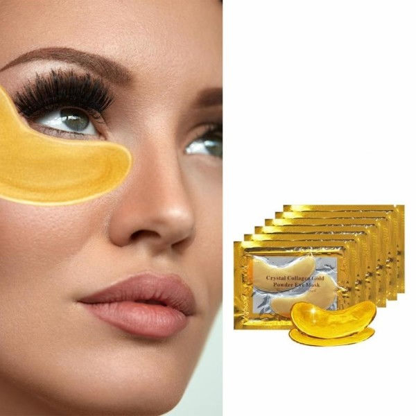 Kristall Kollagen Guld Pulver Ögon Mask Anti-aging Mörka Cirklar Acne Skönhet Plåster För Ögonvård