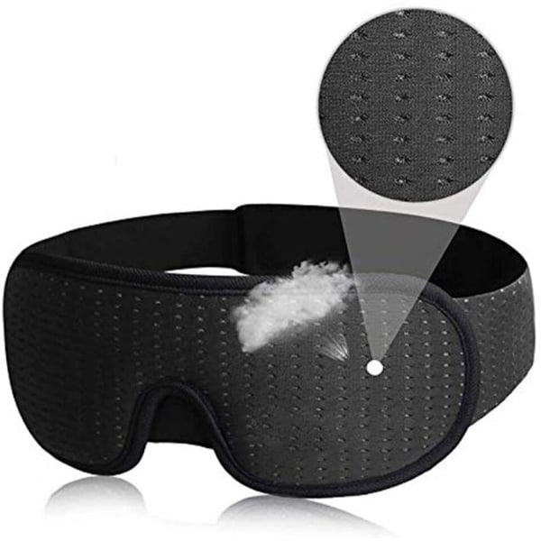 3D mask för sömn ögonmask ljus blockering mjuk vadderad sömn maskerad