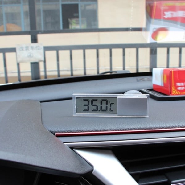 LCD lämpömittari kirkas digitaalinen auto tuulilasi sisä lämpötila imu kuppi 2,8 cm x 9,3 cm x 1,5 cm