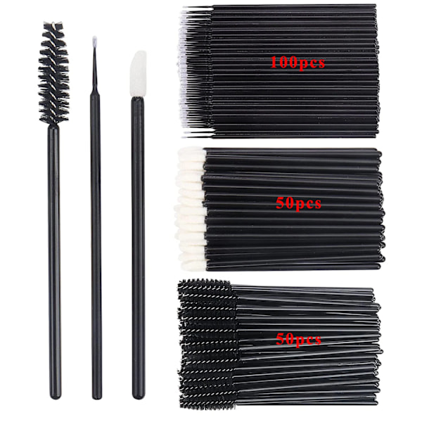 200 delar Engångsborstar Set Mascara Wands Läpp Borstar Mikroborste Applikator Svabb för Ögonfransförlängning Ögonbryn Smink Verktyg